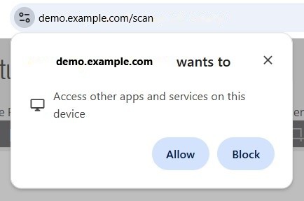Chrome 145+ permission dialog
