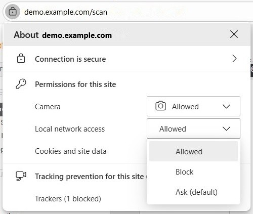 Edge 142-144 site settings